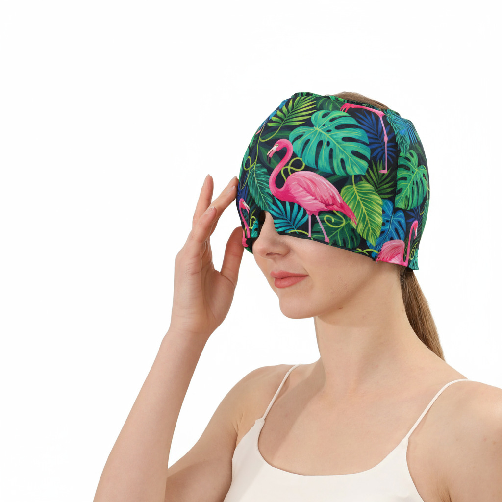 Compresa de hielo para la cabeza, especialmente diseñada para nuevos productos, compresa caliente para masaje de cabeza, máscara para ojos, compresa fría elástica para dormir, producto de venta caliente transfronterizo