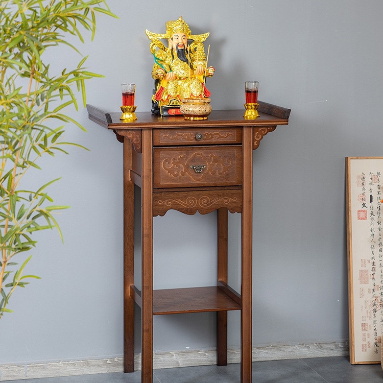 Chinese-Style Altar Table for Home Use, Economic Shrine Table for Buddha Statues, Guan Gong Offering Table, Bodhisattva Table, Incense Table, Tribute Table