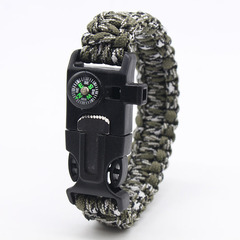 Outdoor Survival Paracord Bracelet, Parachute Cord Necklace, Paracord Bracelet, Wolf Special Forces Multi-functional Braided Survival Rope Outdoor Survival Equipment