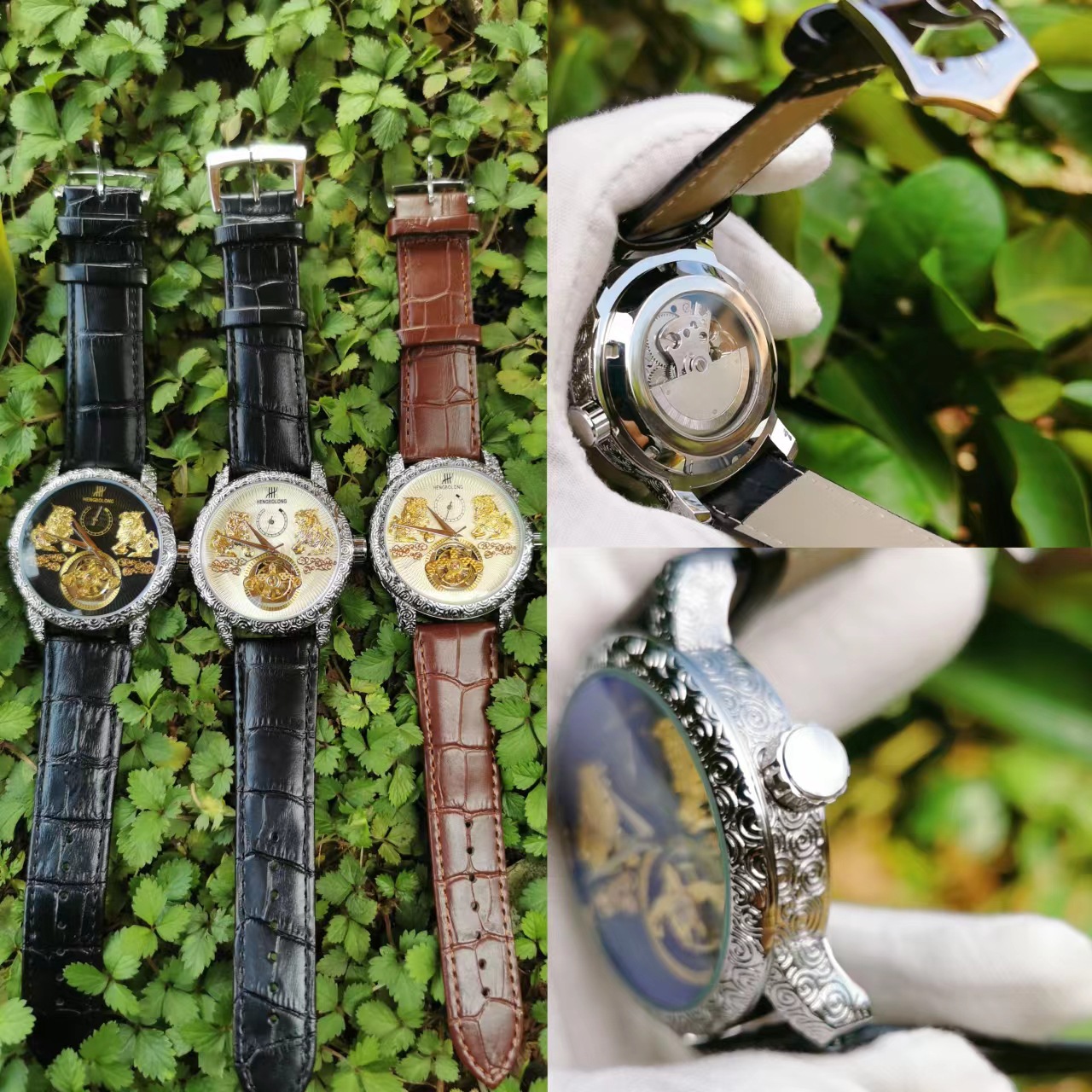 Men's Mechanical Watch Kirin Tourbillon Automatic Retro Style_voghion.com