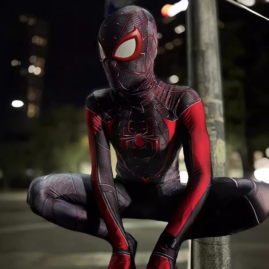 PS5 miles Spider-Man cosplay Spider-Man tights anime cos KMNo11