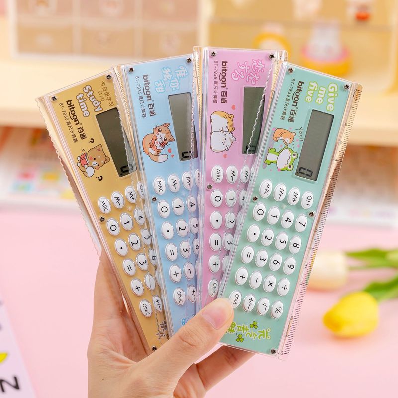 クロスボーダー百通 7839 直線定規電卓学生補助学習コンピュータ小型かわいいクリエイティブ文具賞品|undefined