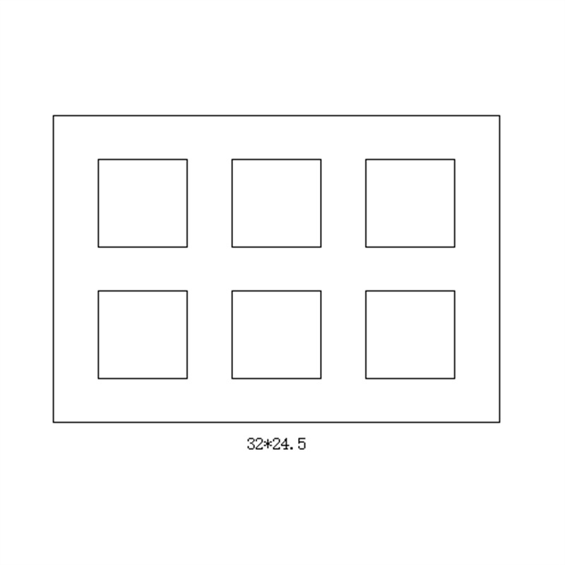 6 pieces [2*3] 32*24.5cm