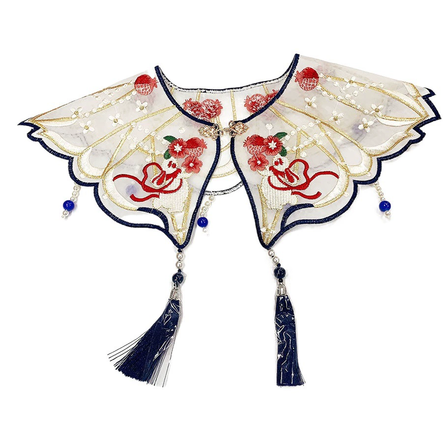 Осенний бисер национальный стиль сладкий китайский костюм юбка древний ветер маленький кролик кролик сетчатая пряжа