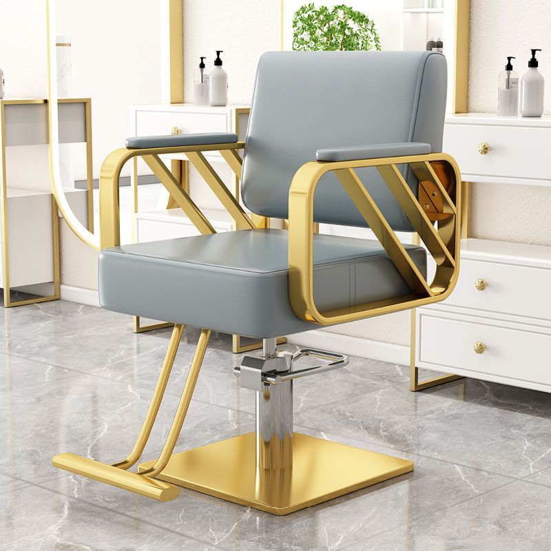 Silla de peluquería de salón de peluquería puede caer silla de corte de pelo red red tienda de marea roja tiñido raspado silla elevadora