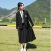 Cloth, shirt, long skirt, tie