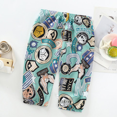 兒童防蚊褲 寶寶寬鬆束腿燈籠褲男女童空調褲嬰兒綿綢長褲睡褲夏
