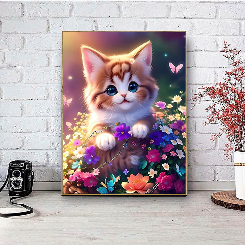 Diamante 5D dibujo de mano full diameters diy pegatinas de cristal animal pegatinas de pintura decorativa personalizada gemas de diamante al por mayor