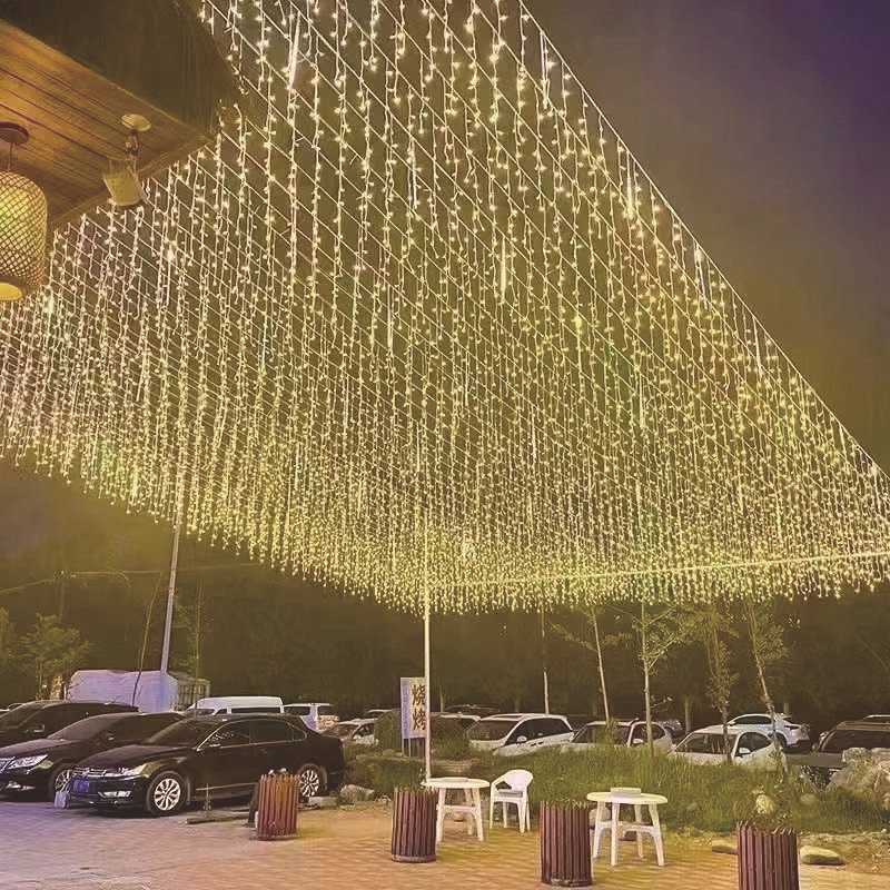 Led Internet Celebrity Outdoor Waterproof Sky Star Light String Light Ice Strip Waterfall Light Barbecue Stall Atmosphere Atmosphere Decoration