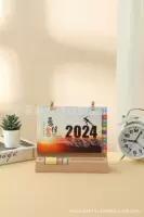 2024 календарь завод производство твердой древесины оптом Настольный календарь деревянный Творческий офис заметка прямые продажи