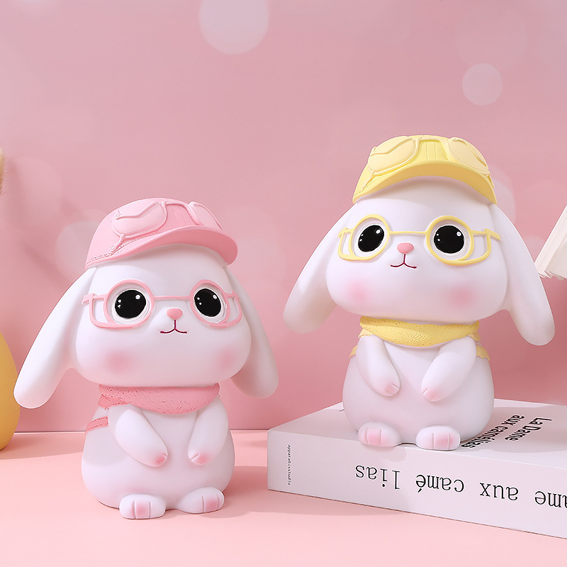 Transfronterizo Venta caliente conejo alcancía creativo lindo gran alcancía de vinilo alcancía niñas Día DE LOS NIÑOS regalo