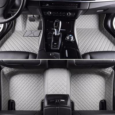 Modelə uyğun ayaqaltı — Drive, Right Titanium Hong Kong Version - seven-seater-double-layer-floor-mats-grey