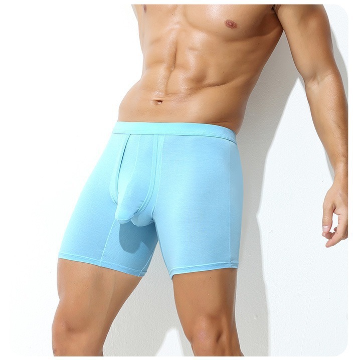 New Summer Foreign Trade Men's Underwear, Breathable, Bullet-Separated, Comfortable Boxer Briefs, Anti-Chafing, Zhongshan Long Flat-Angle Briefs