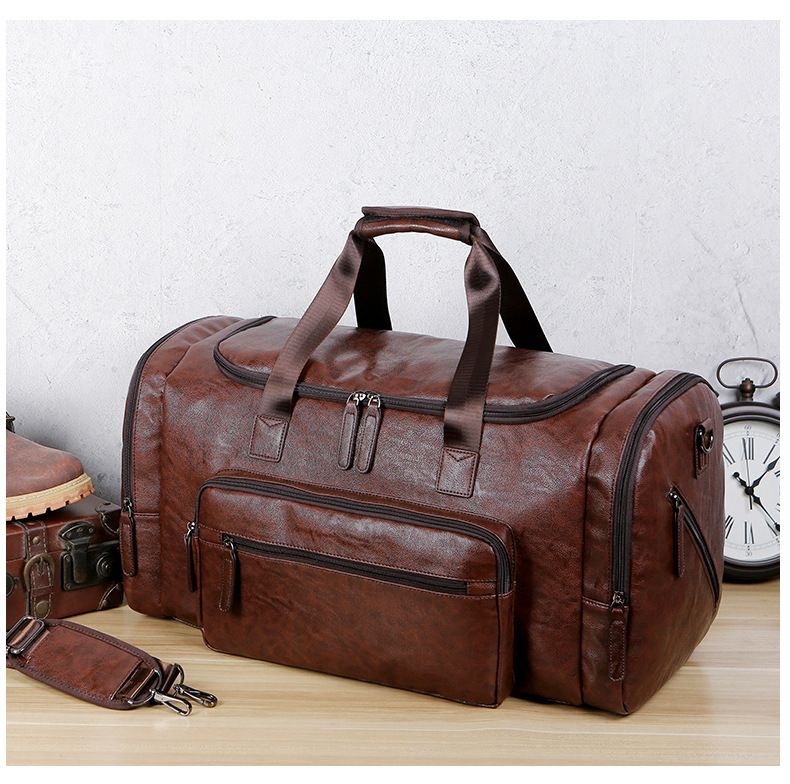 141 Generation Travel Bag, Extra Large Capacity Luggage Bag, Business Trip Travel Shoulder Bag, Crossbody Backpack, Leather Waterproof