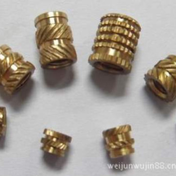 厂家直销专业注塑热熔铜螺母 包胶铜螺母 网纹铜螺母 斜纹铜螺母