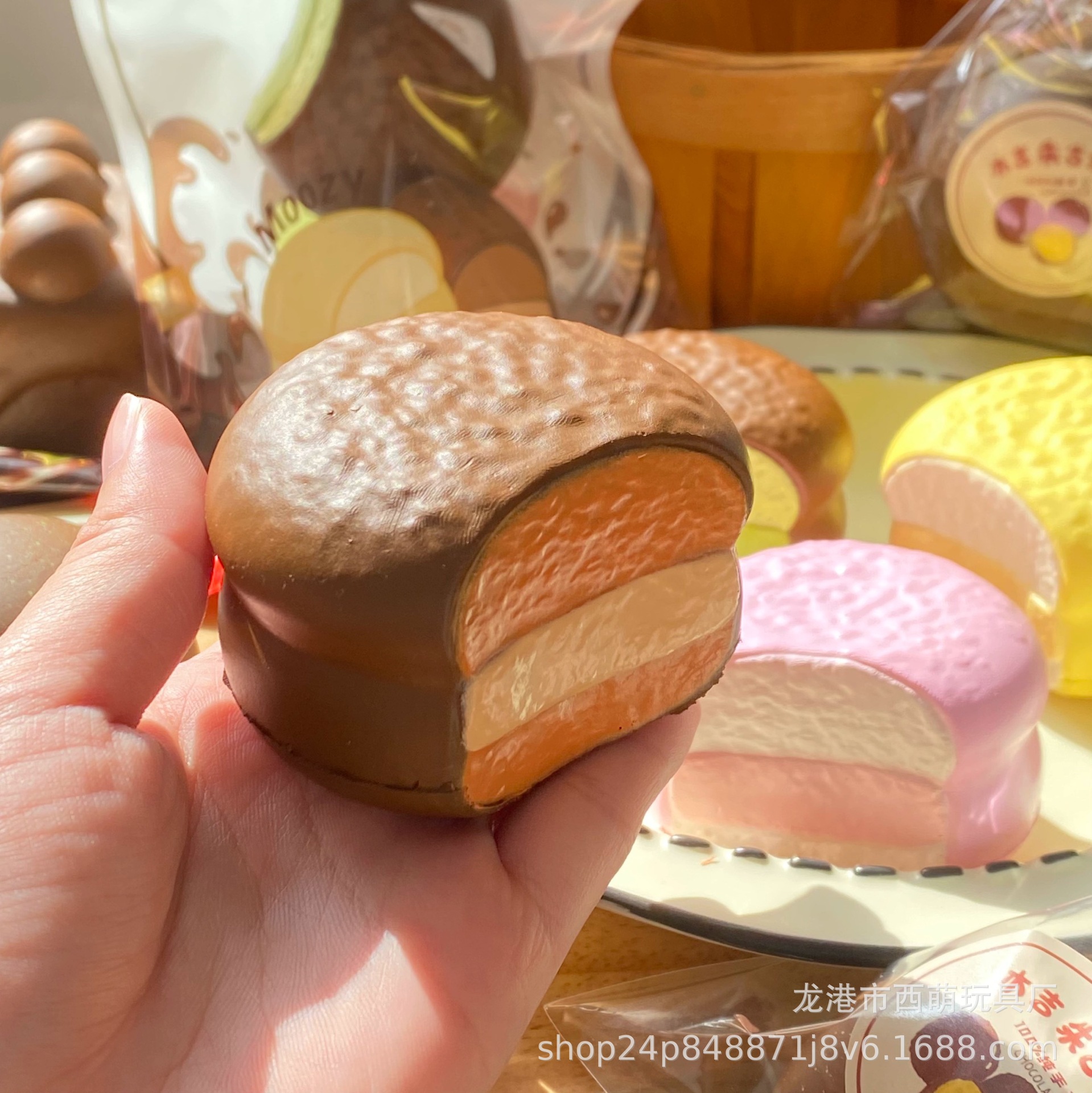 Juguete squishy de pan, rebote lento, original, tendencia TikTok, antiestrés