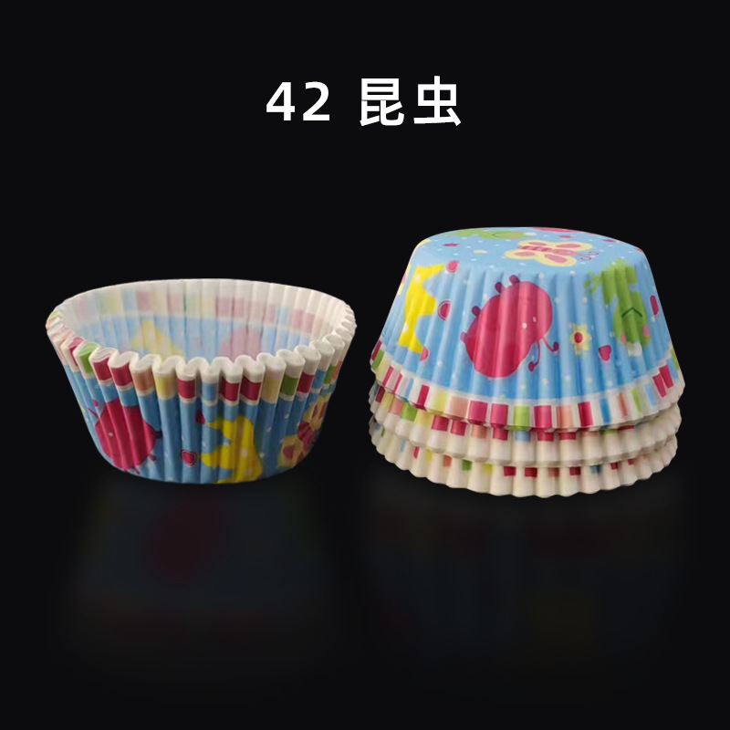 100 piezas de nieve belleza gran bendición titular de taza de papel Pooh hornear a prueba de aceite pastel de papel de arroz glutinoso titular de papel PVC barril paquete