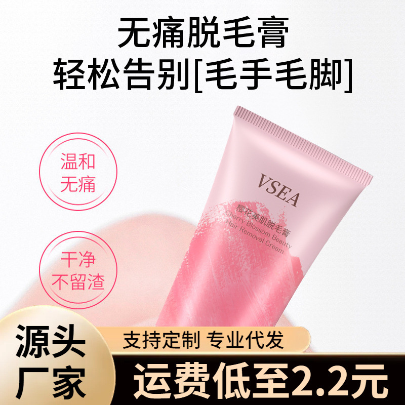 Cherry blossom depilación suave para todo el cuerpo, espuma para eliminar el vello de las piernas, espuma para hombres y mujeres al por mayor.