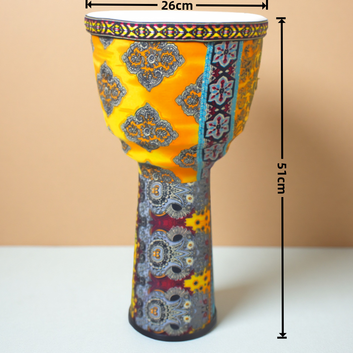 Yellow glazed 10inch [free strap] composite fiber leather