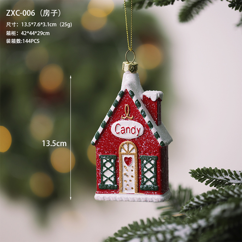 Navidad decoración colgante pan de jengibre espiga casa muletas colgante de automóvil árbol de Navidad colgante de guirnaldas de Navidad