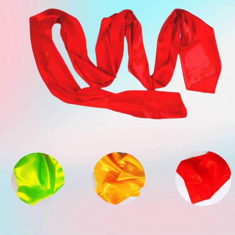 Танцевальная красная шелковая ткань Танцевальный пояс льва ленты красный шелк талия барабан ремень танцевальный шелковый пояс