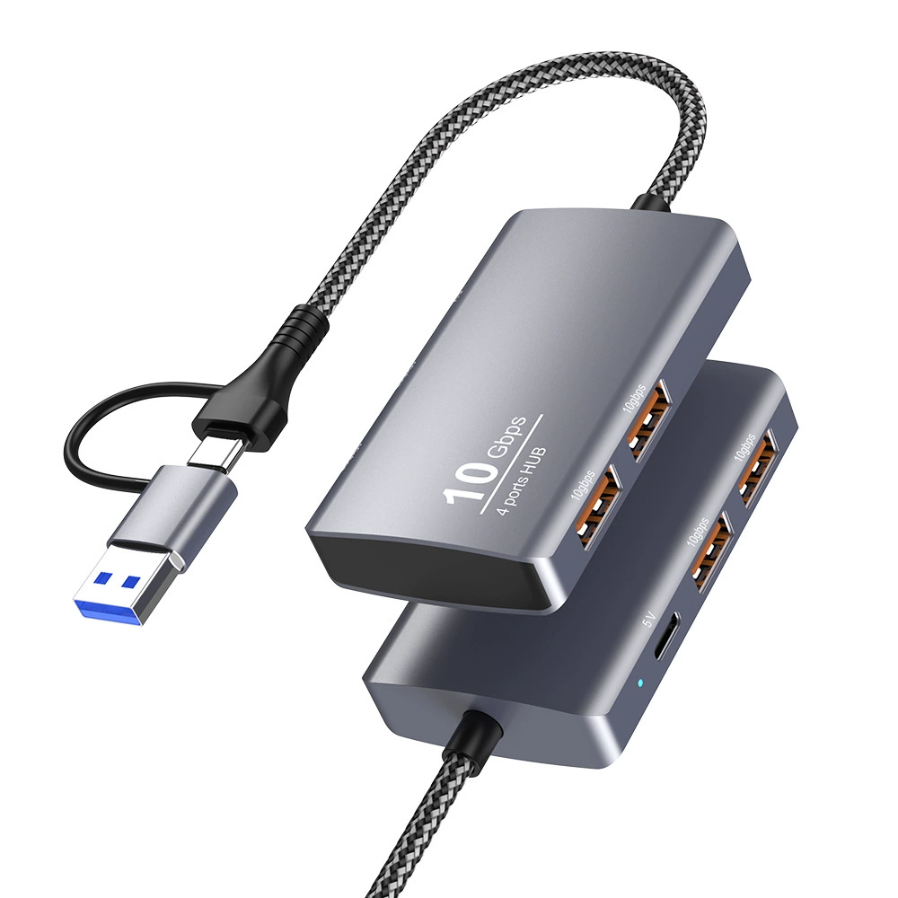 USB 3.2 Gen2 10G Type-C разделитель с подачей постоянного тока, 10G высокоскоростной хаб с питанием