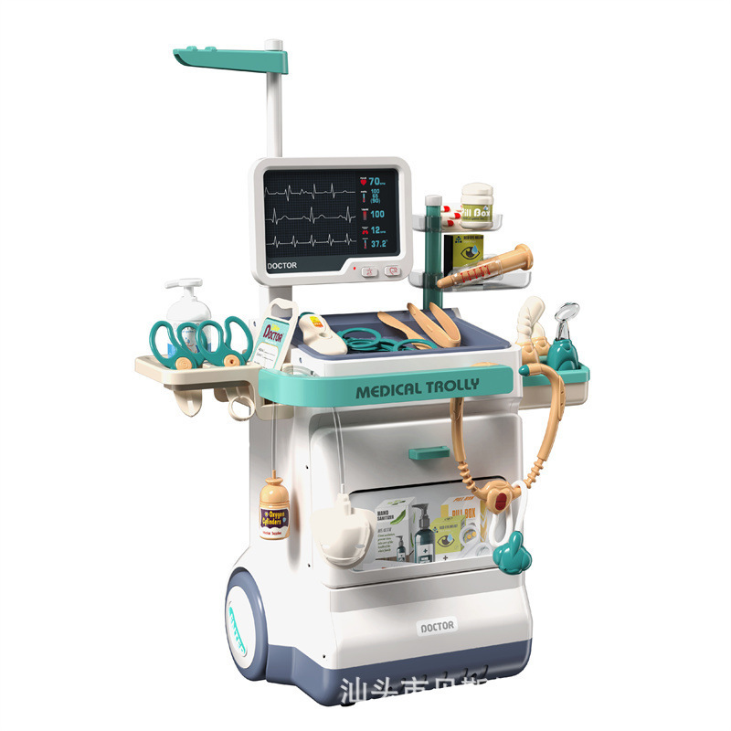 Niños pequeños médicos juguetes conjuntos de simulación de electrocardiograma inyección al por mayor