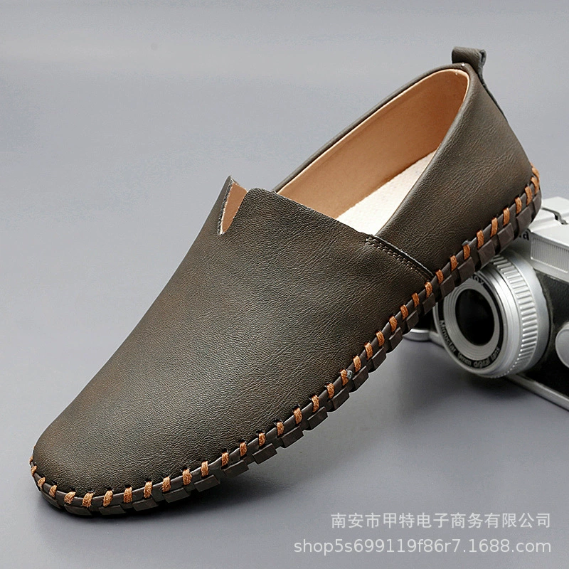 Летние новые мужские слипоны больших размеров, повседневная обувь для внешней торговли, деловые классические туфли, низкие туфли, лоферы