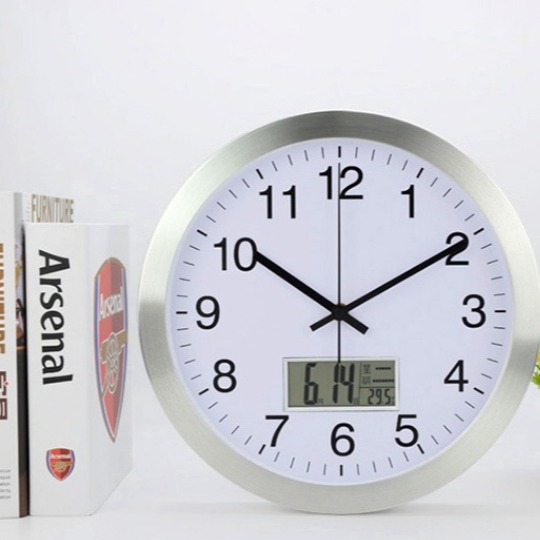 Reloj de pared digital LCD, calendario perpetuo, temperatura, multifunción, creativo