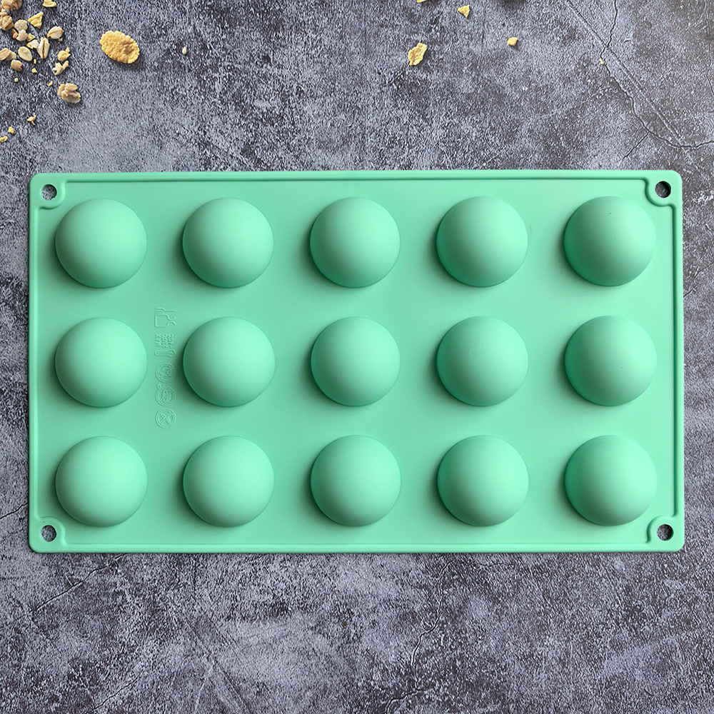 24 pequeñas semicirculares 437 molde de silicona para pastel de chocolate molde de pan herramientas de panadería de jalea