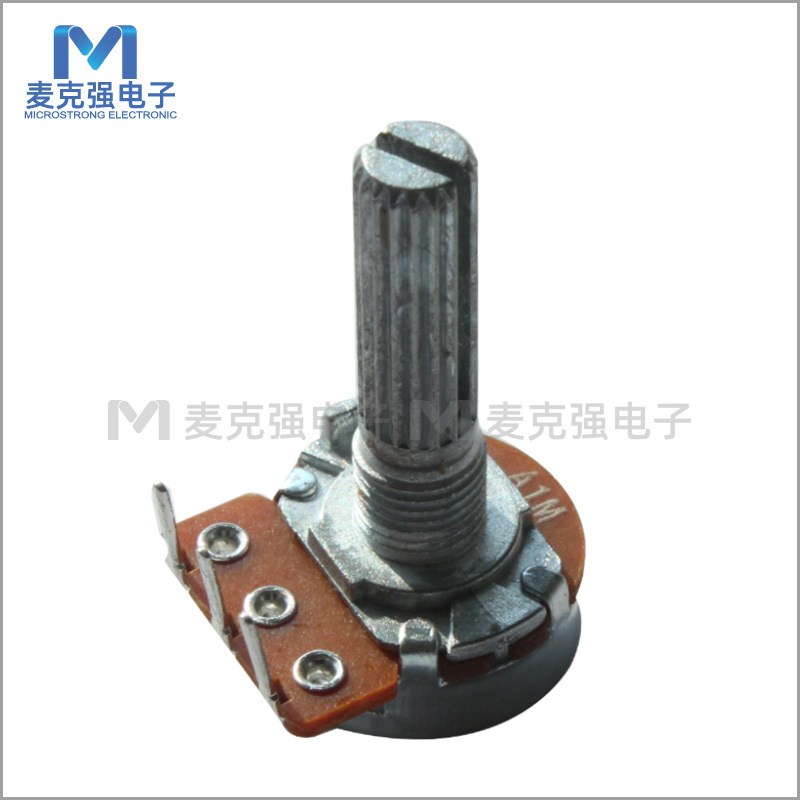 不带开关金属轴碳膜电位器WH148-1A-5 A1M 阻值1M柄高含螺纹25mm