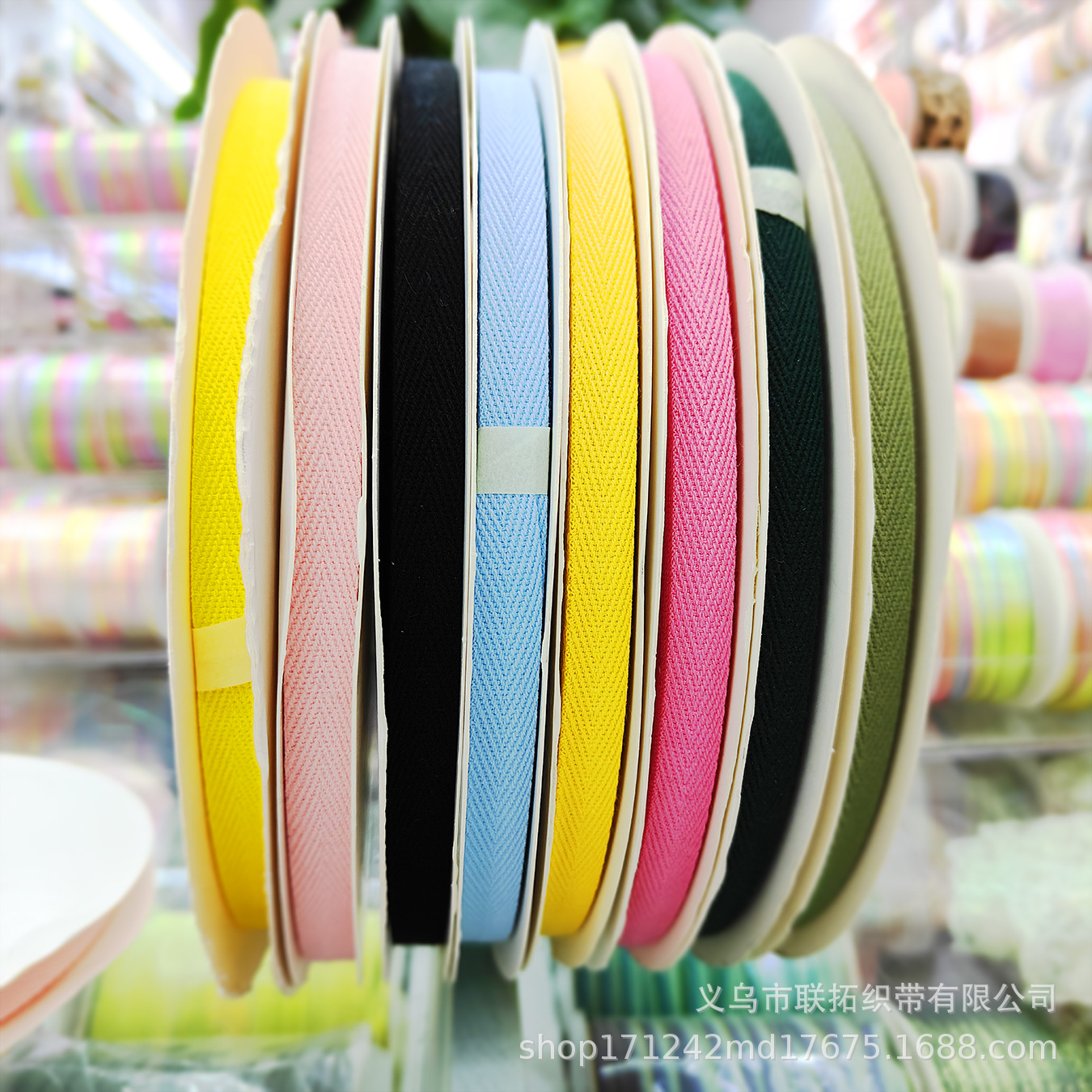 Pure Cotton Webbing A23 Herringbone Webbing Encrypted Multi-Specification Clothing Accessories 1cm Edge Decoration Neckline Ready Stock