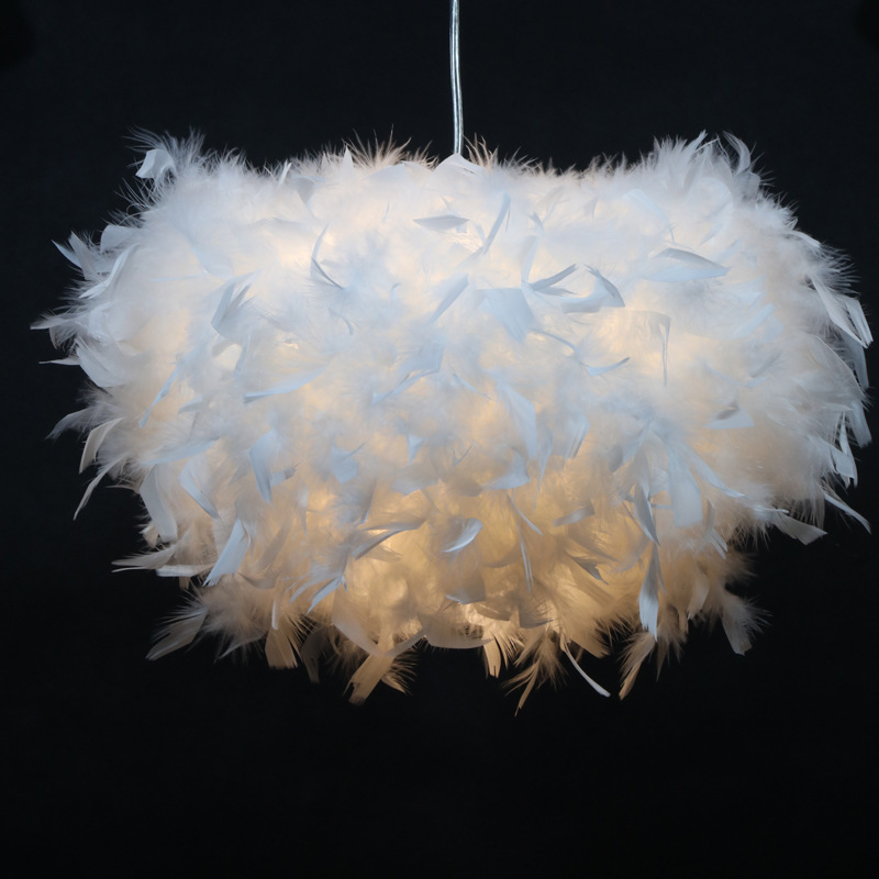 Factory Direct Supply of Foreign Trade for Bedroom and Restaurant Retractable Overlapping Lampshade Feather Chandelier Table Lamp Floor Lamp Accessories Decorative Lamp