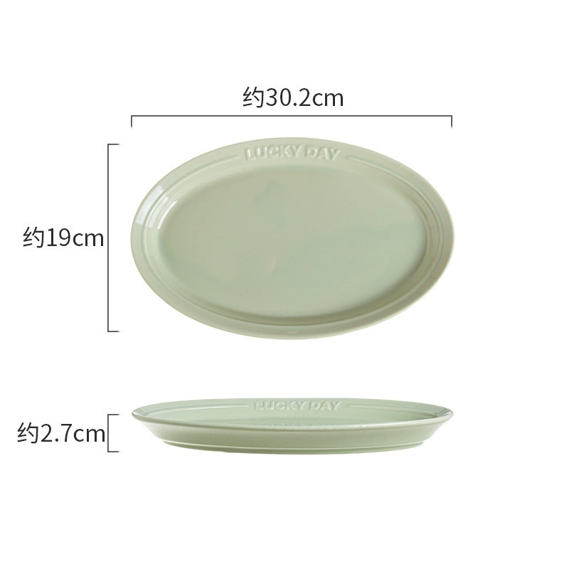 Underglaze color thick bowls and plates for housewarming, high-looking tableware and dishes sets, rice bowls, household simple bowls, spoons, soup bowls and plates