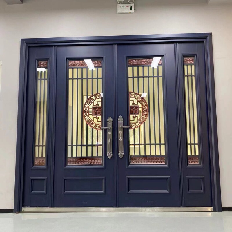 Source Manufacturer's Entry Glass Door for Balcony, Living Room, Villa, Double-Layer Tempered Security Door, Main Entrance Door