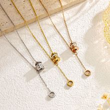 流苏锁骨链新款钛钢彩金小蛮腰项链女小众设计感配饰品吊坠ins风