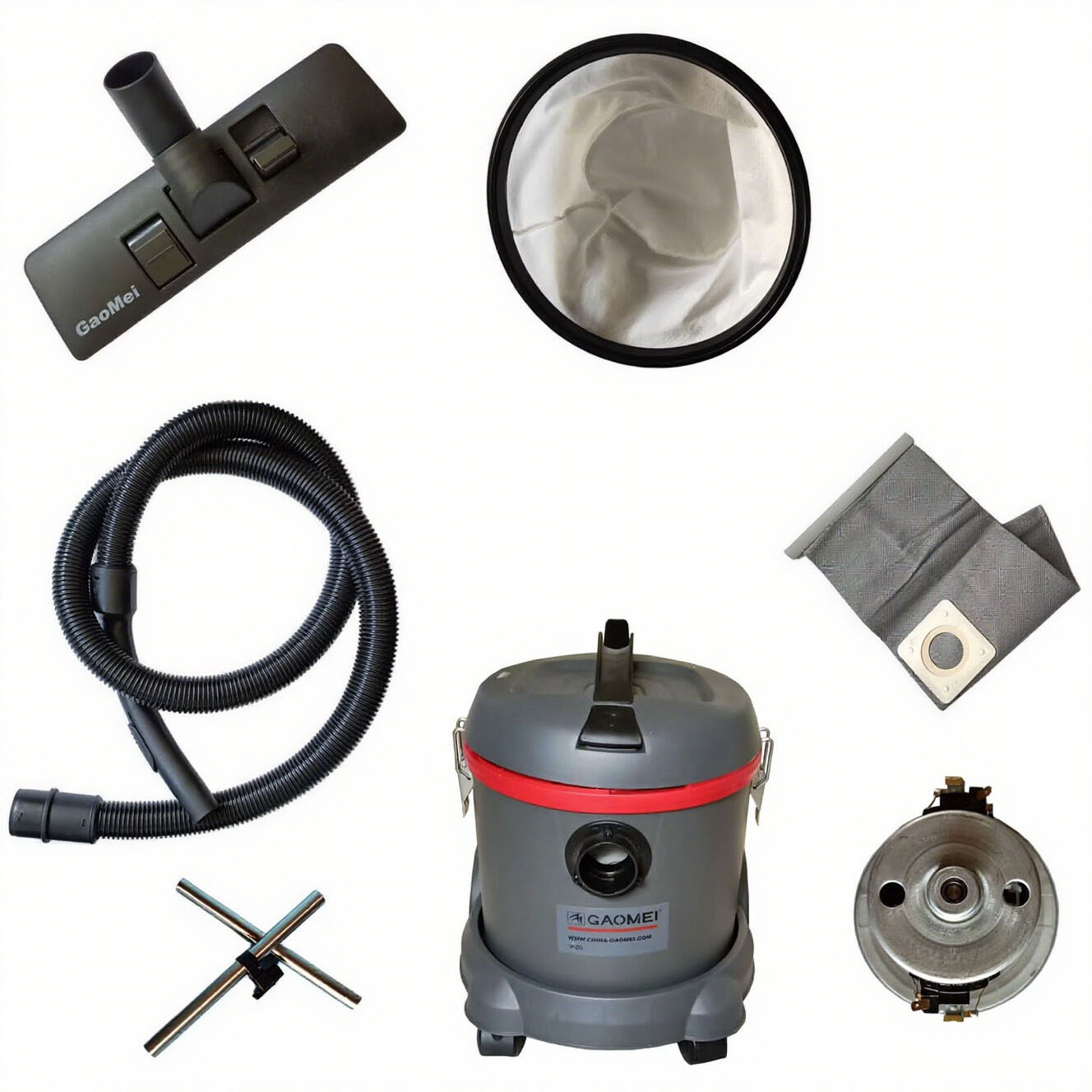 高美房务吸尘器V20配件地毯刷不锈钢管吸尘软管集尘袋过滤网电机