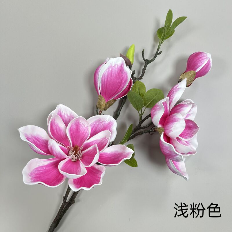 新しいマグノリア造花シングルマルチヘッドマグノリア造花卸売ホームウェディング風景装飾写真撮影|undefined