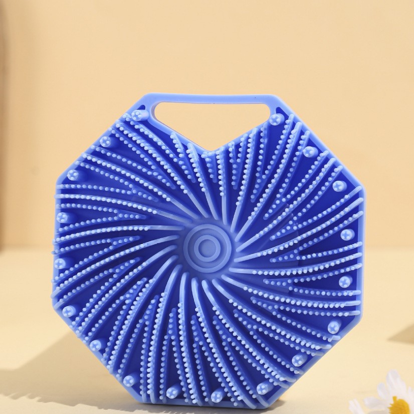 파란색 팔각 브러쉬 [OPP 포장]