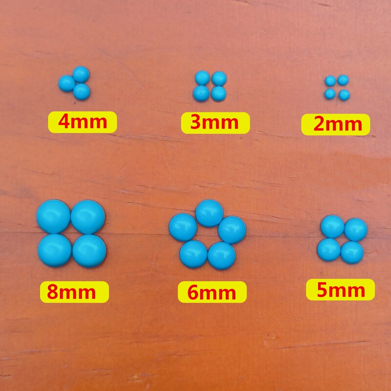 2-45mm Oil-Edged Turquoise Cabochon Semi-Round Loose Stone Flat Back Plain Surface Inlay Accessories Synthetic Turquoise DIY 2-45mm Oil-Edged Turquoise Cabochon Semi-Round Loose Stone Flat Back Plain Surface Inlay Accessories Synthetic Turquoise DIY
