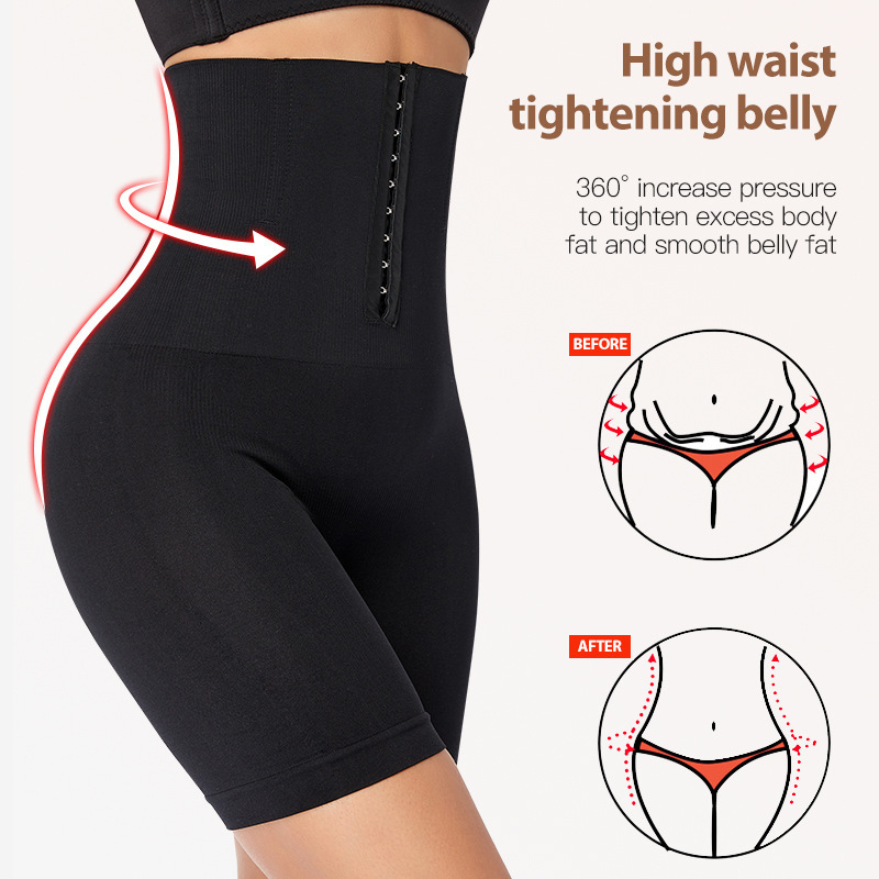 Pantalón Moldeador con Broches de Talle Alto de Nylon, Ajustable y Control de Abdomen