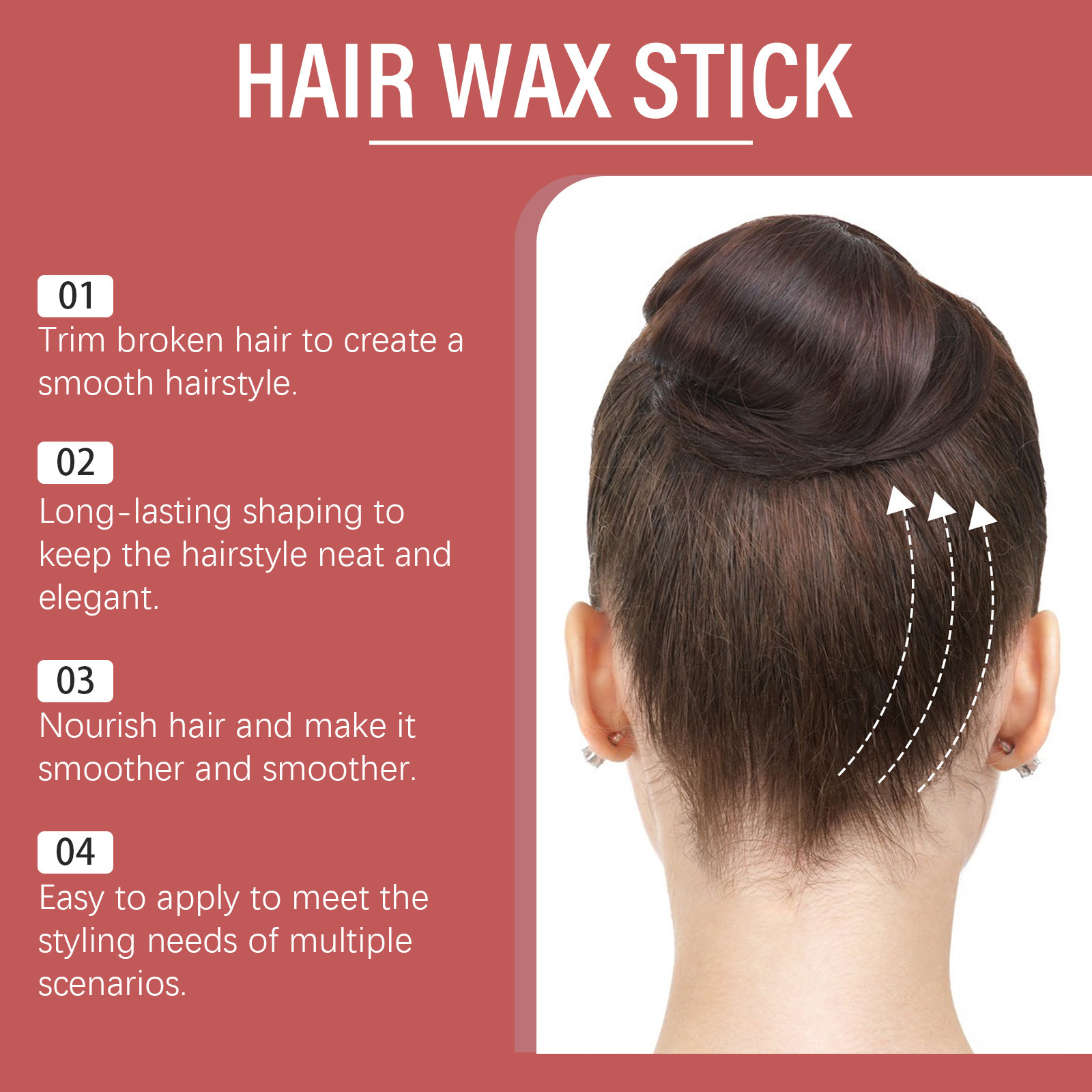 HOEGOA Hair Hair Wax Stick, Hair Smooth, Hair Broken, Hair Broken
