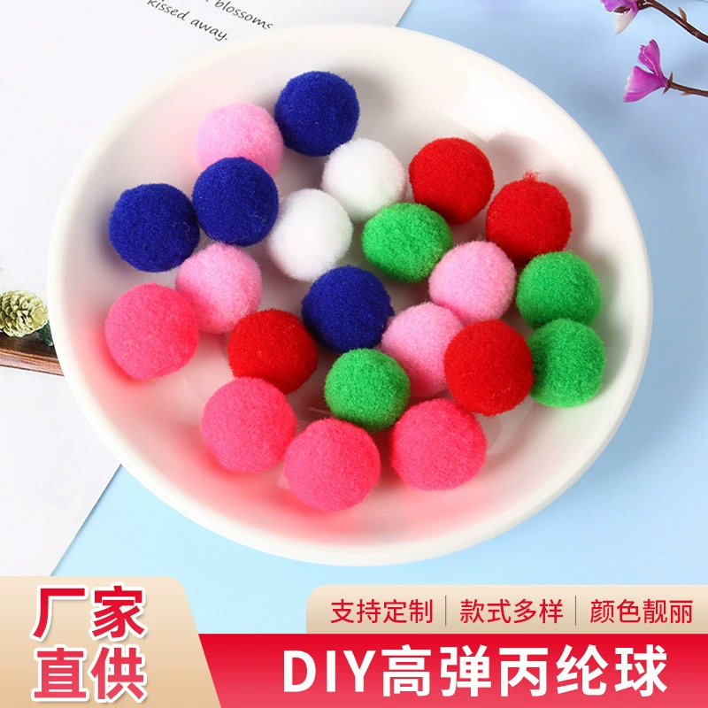Производители Индивидуальные полипропиленовые волокна мяч цвет полипропиленовый плюшевый шар Рождество снег мяч хлопок шерсть мяч украшения оптом