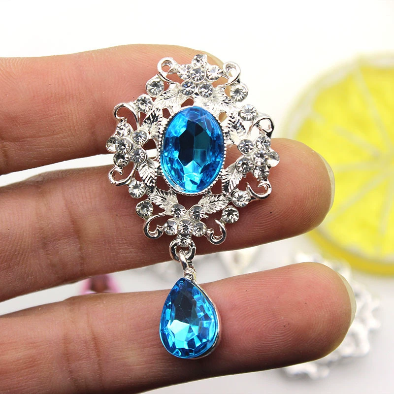 Korean-style Metal Pendant Hair Accessory, Crystal Drop Accent, Multi-Color Options