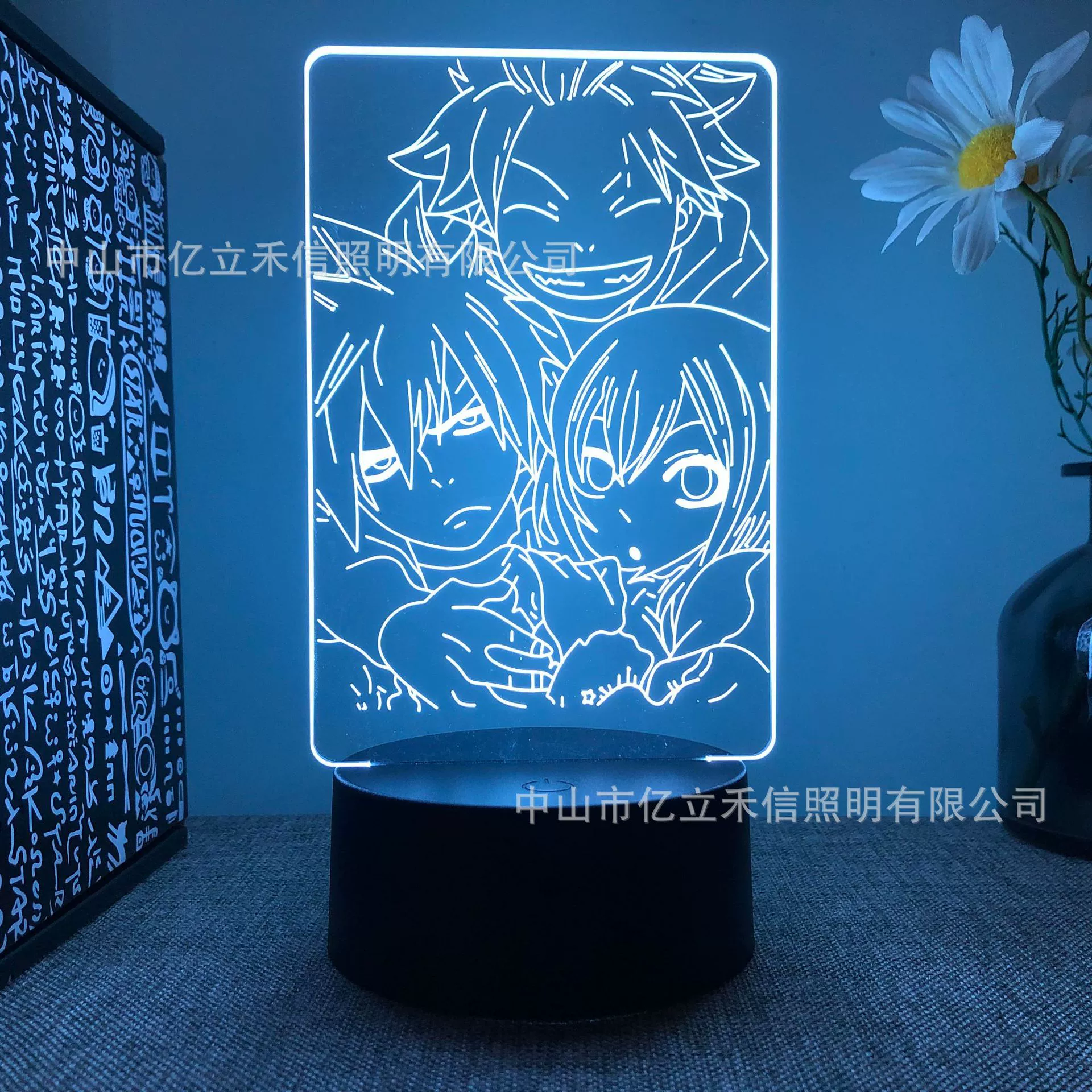 Гибридный 3D ночной светильник Fairy Tail Ailusa USB сенсорный цветной пульт ДУ LED креативная настольная лампа подарок