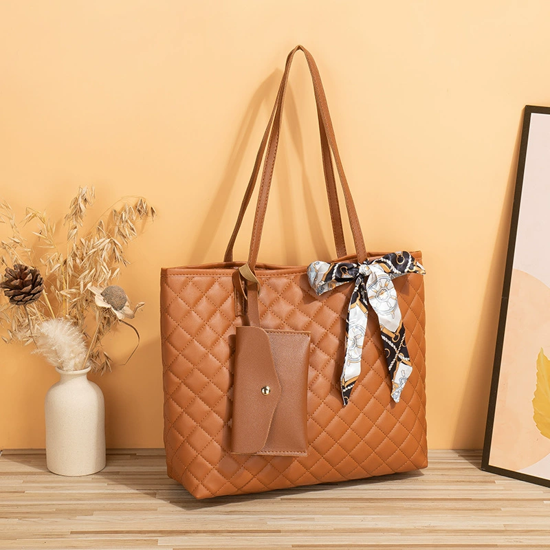 2023 год модная сумка для дам с ромбовой вышивкой большой вместимости tote silk scarf сумка оптом