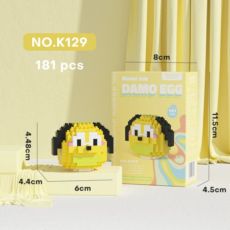 Building block cartoon egg doll set, small-particle constructor, 120–237 pcs, birthday gift