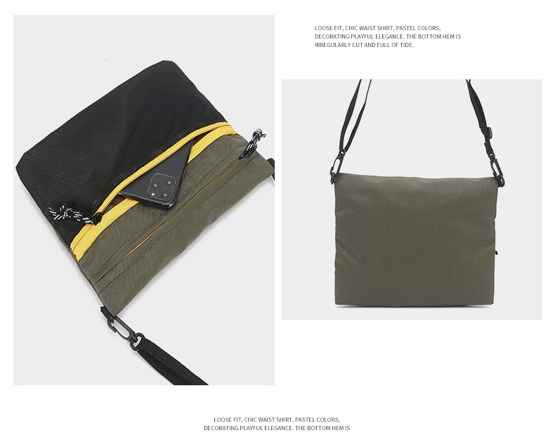 Große Herren-Sport-Umhängetasche mit großem Fassungsvermögen, Farbblock-Design_voghion.com