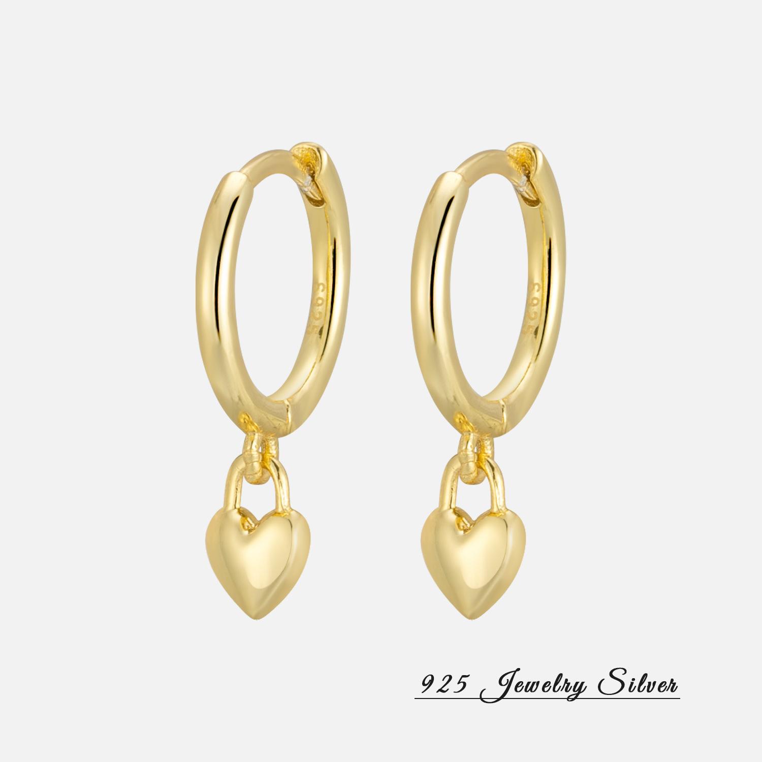 Europe and the United States hot-selling smooth heart-shaped earrings ins style temperament peach heart cross-border s925 sterling silver earrings jewelry women wholesale