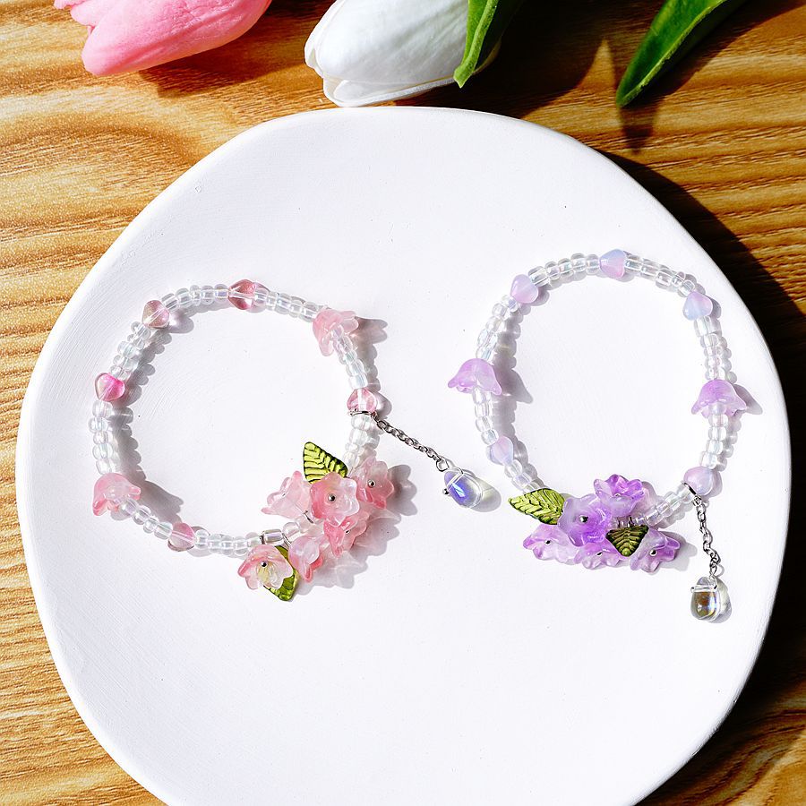 Simple Style Bow Knot Alloy Beaded Bracelets